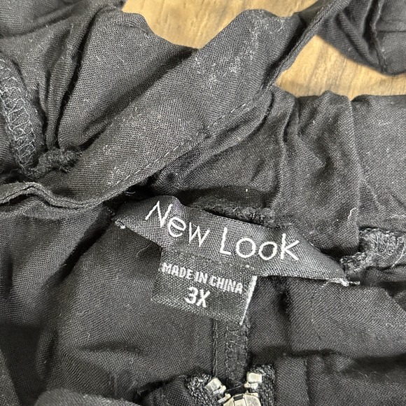 New Look Womens Pants Size 3X Black Loose Fit Wide Leg - Picture 10 of 13